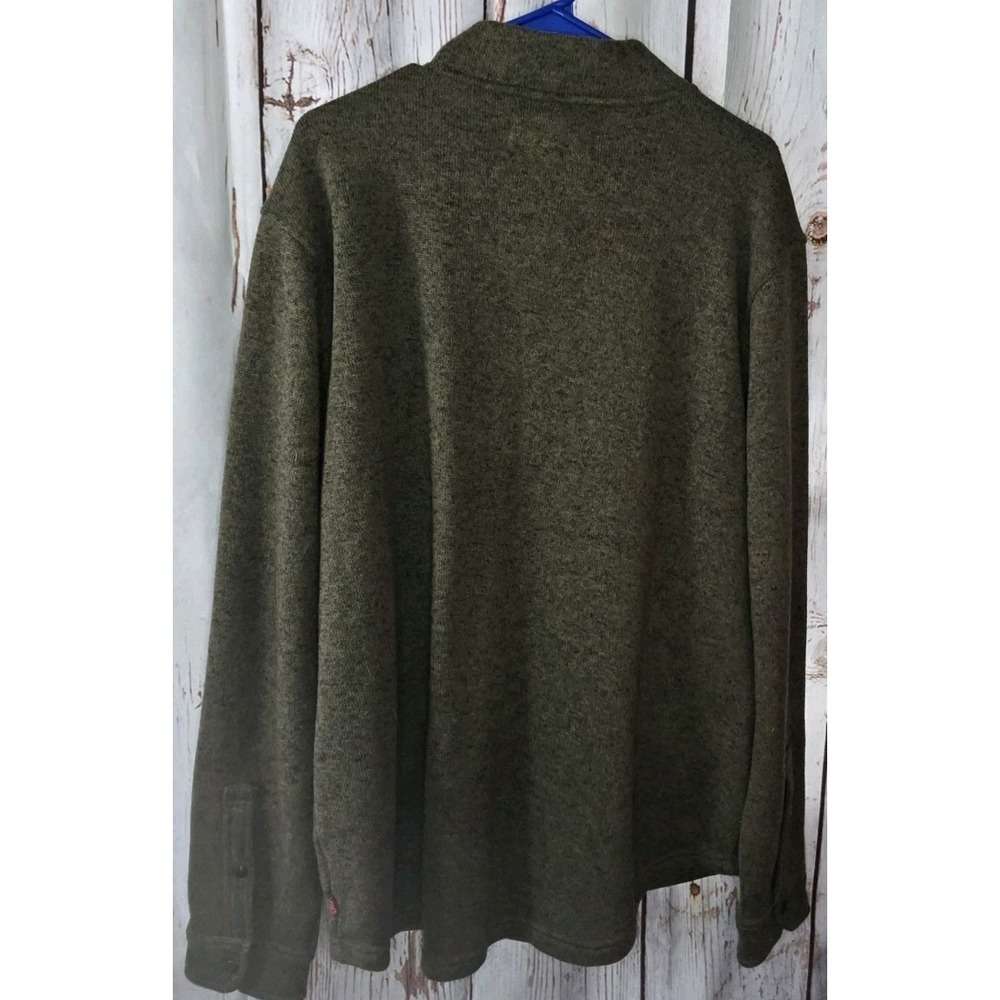Levi's Men's XL Extra Large Green Knit Snap- Button Academia Jacket Pockets Warm - Picture 4 of 5